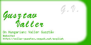 gusztav valler business card