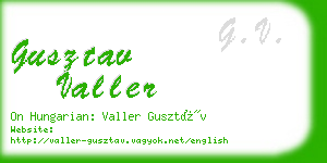 gusztav valler business card